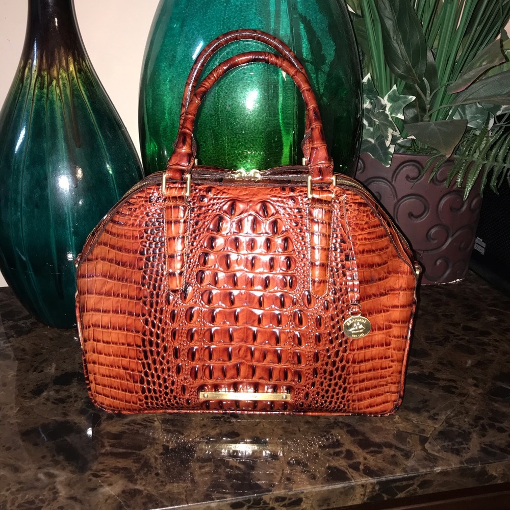 Brahmin Pecan Hudson Dome Satchel